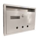 Postaláda fekvő záras 31x23cm lenyíló szürke névtartóval 3490143