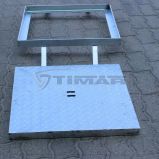Aknatető 800x800mm horganyzott erősített gépjárművel terhelhető+ 45mm-es szögacél keret